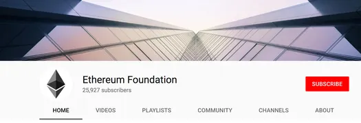 Ethereum Foundation YouTube channel