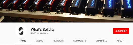 What's Solidity YouTube channel
