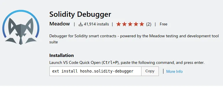 Solidity Debugger extension for VS Code