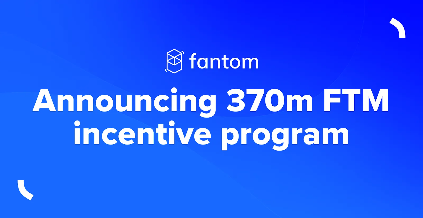 Fantom announcing a 370m FTM incentive program