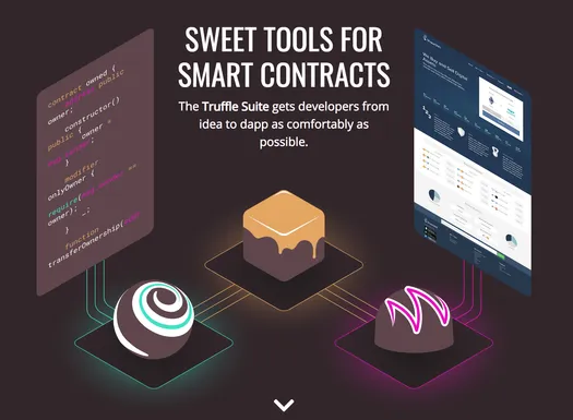 Truffle Suite home page: sweet tools for smart contracts