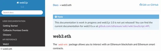 web3.js 1.0 documentation for web3.eth